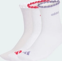 Adidas KQ6781-0005, Adidas Quarter-Socken, 3er-Pack White / Frozen Purple / Power