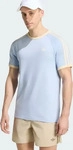 Adidas KZ1203-0003, Adidas T-Shirt, 3-Streifen Blue Dawn / Warm Vanilla M&auml;nner