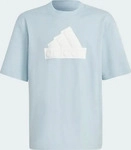 Adidas IL6145-0001, Adidas Future Icons Logo Piqu&eacute; T-Shirt Wonder Blue / White