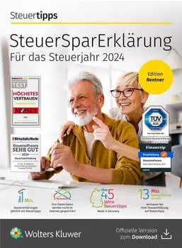 Steuertipps SteuerSparErkl&auml;rung 2025 Rentner (PKC)