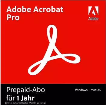 Adobe Acrobat Pro 1-Jahres-Abonnement, 1 Nutzer, Multiplattform