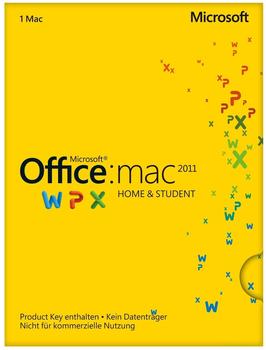 Microsoft Office 2011 Home and Student (DE) (Mac) (PKC)