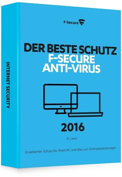 F-Secure Anti-Virus 2016 (1 User) (1 Jahr)