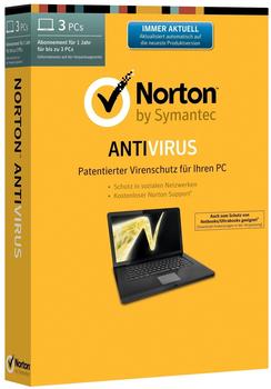Symantec Norton AntiVirus 2014 3 User Mini Box DE Win