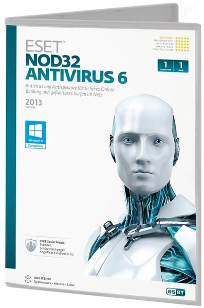 ESET NOD32 Antivirus 6 Edition 2013 DVD-VP (1 User) (1 Jahr) (DE) (Win)