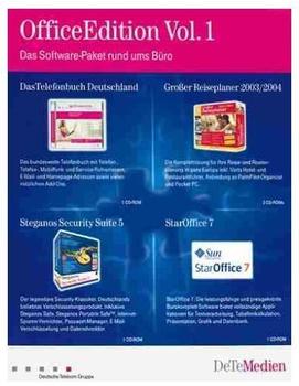 DeTeMedien Office Edition Vol. I | mit StarOffice 7, Steganos Security Suite, Telefonbuch und Reiseplaner
