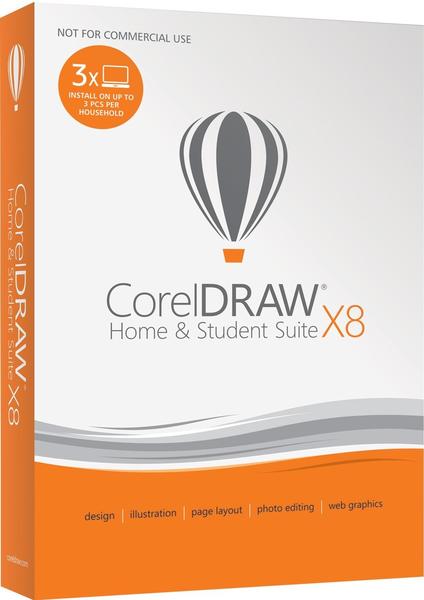 Corel CorelDRAW Graphics Suite X8 Home & Student (3 User) (DE) (Box)