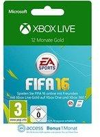 Microsoft Xbox Live Gold (12 Monate) + Xbox One EA Access (1 Monat) - FIFA 16