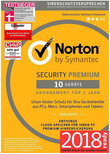 Symantec Norton Security Premium 2018