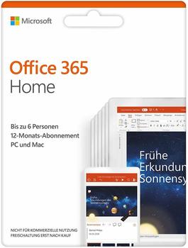 Microsoft Office 365 Home 6 User PKC DE Win Mac Android iOS