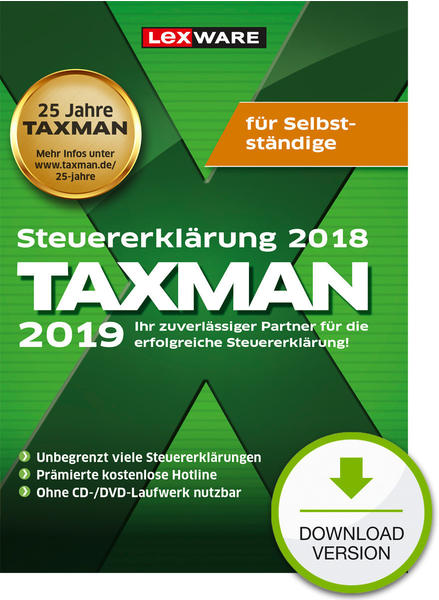 Lexware TAXMAN 2019 für Selbstständige (Download)