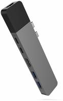 Hyper GN28N-gray, Hyper Net hub USB-C Macbook pro dunkelgrau - GN28N-gray