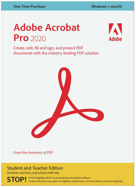 Adobe Acrobat Pro 2020 (EDU) (PKC)