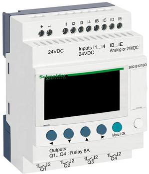 Schneider Electric Schneider SR2B121BD SPS- Zelio Logic kompakte Ausführung 12 E/A 24 VDC Display Uhr