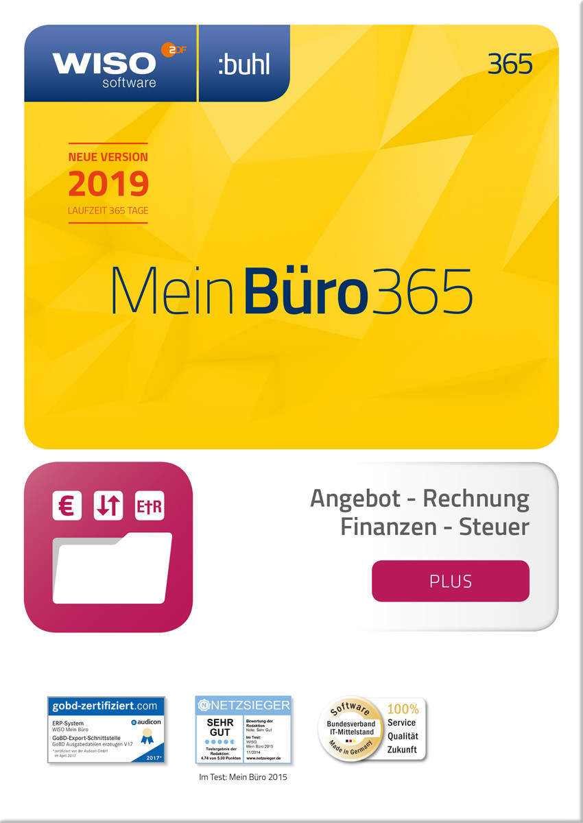 Buhl Data (Germany) WISO Mein Büro 365 Plus - [PC/MAC] Test  Testbericht.de-Note: 91/100 vom (August 2023)