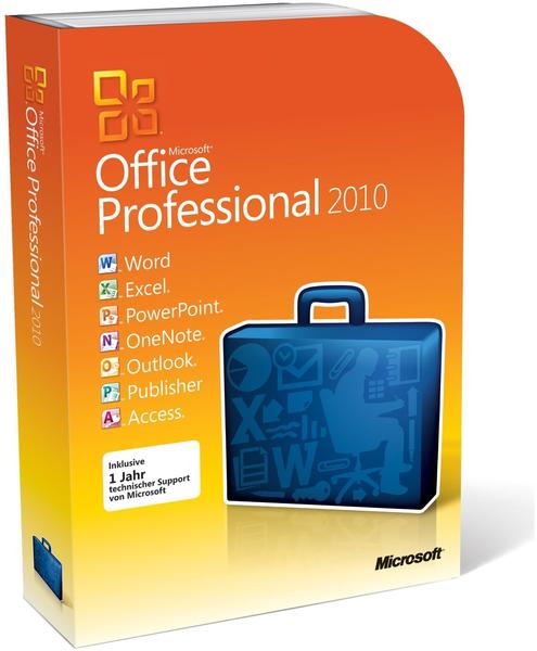 Microsoft Office 2010 Professional (DE) (Win) (Box)