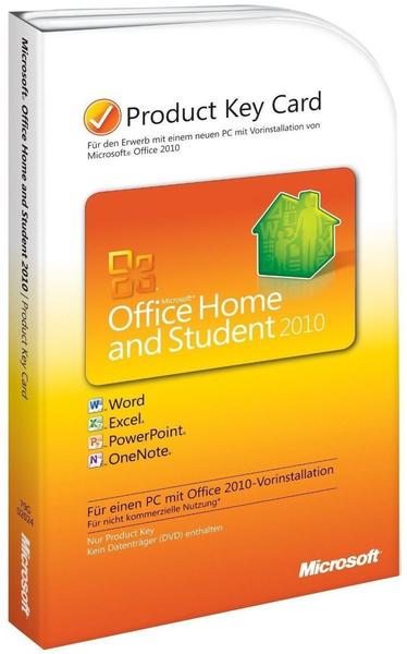 Microsoft Office 2010 Home and Student (DE) (Win) (PKC)