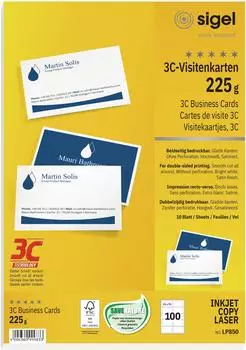 Sigel Visitenkarten FSC-Mix hochweiß 85x55mm 100er