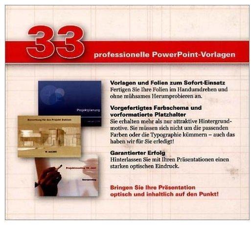 33 professionelle PowerPoint-Vorlagen. CD-ROM