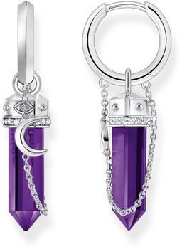 Thomas Sabo Creolen mit Anhänger mit imitiertem Amethyst (CR722-643-13)