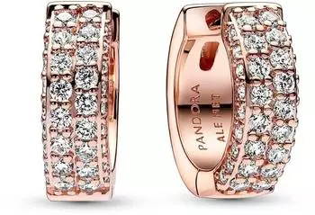 Pandora Doppelreihige Pavé Ohrringe (282622C0)
