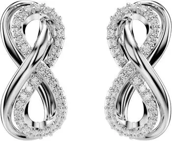 Swarovski Hyperbola Ohrstecker Unendlichkeit weiß rhodiniert