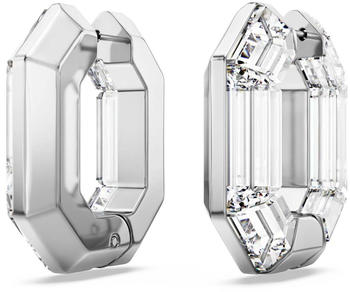 Swarovski Lucent Kreolen Achteckform Klein weiß
