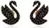 Swarovski Swan Ohrstecker Kristallperle schwarz