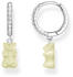 Thomas Sabo Einzel-Creole mit Goldbären-Anhänger und Steinen Silber