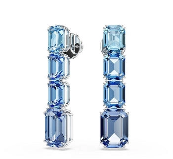 Swarovski Millenia Drop-Ohrhänger Oktagon-Schliff Farbverlauf Blau Rhodiniert (5696516)