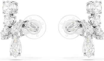 Swarovski Matrix Ohrclips Verschiedene Schliffe Weiß Rhodiniert (5692523)