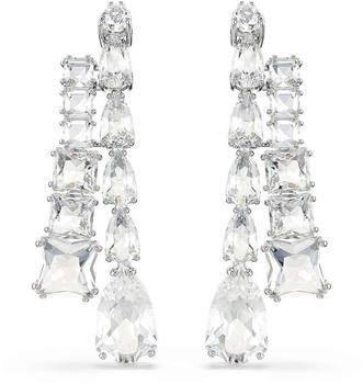 Swarovski Matrix Drop-Ohrhänger Verschiedene Schliffe Weiß Rhodiniert (5692515)