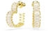 Swarovski Matrix Kreolen Baguette-Schliff Herz Klein Weiß Goldlegierungsschicht (5693512)