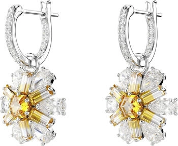 Swarovski Idyllia Drop-Ohrhänger Blume Gelb Rhodiniert (5683243)