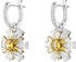 Swarovski Idyllia Drop-Ohrhänger Blume Gelb Rhodiniert (5683243)