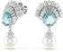 Swarovski Idyllia Drop-Ohrhänger Kristallperle Muschel Blau Rhodiniert (5680301)