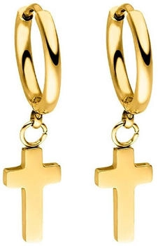 PURELEI Cross Creole Ohrringe gold