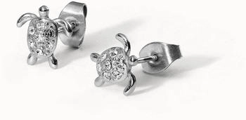 PURELEI White Turtle Ohrringe silber