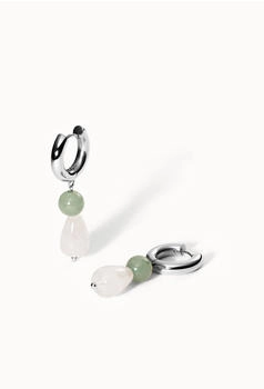 PURELEI Clear Quartz Drop Ohrringe silber