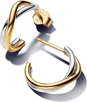 Pandora Open bicolour organic hoop earrings (263880C00)