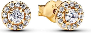 Pandora Round pavé halo stud earrings (263019C01)