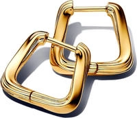 Pandora 263875C00 Damen-Ohrringe Gedrehtes Dreieck Goldfarben