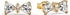 gold knot stud earrings (263507C01)