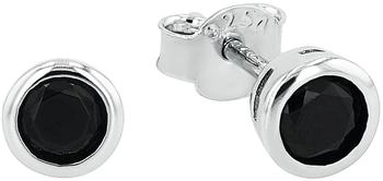 Amor Ohrstecker mit Zirkonia (synth.) Silber 925 schwarz (9131730)