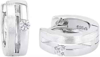 Amor Creolen mit Zirkonia Weiß 1,3 cm (9757923)