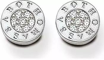 Thomas Sabo Ohrstecker Kreis 925 Sterling Silber mit Zirkonia weiß (SCH150022)