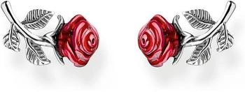 Thomas Sabo Roses Romance Ohrstecker Silber rot (H2314-664-10)