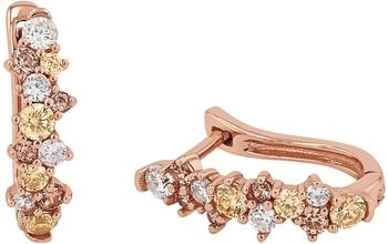 Amor Creolen 925 Sterling Silber mit Zirkonia, 1,7 cm, Roségold (2017083)