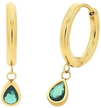 Amor Creolen aus Edelstahl für Damen mit Zirkonia, 2,7 cm, Gold (2034293)