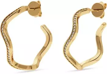 Jette Creolen WAVES, vergoldet, Damen (89193535)